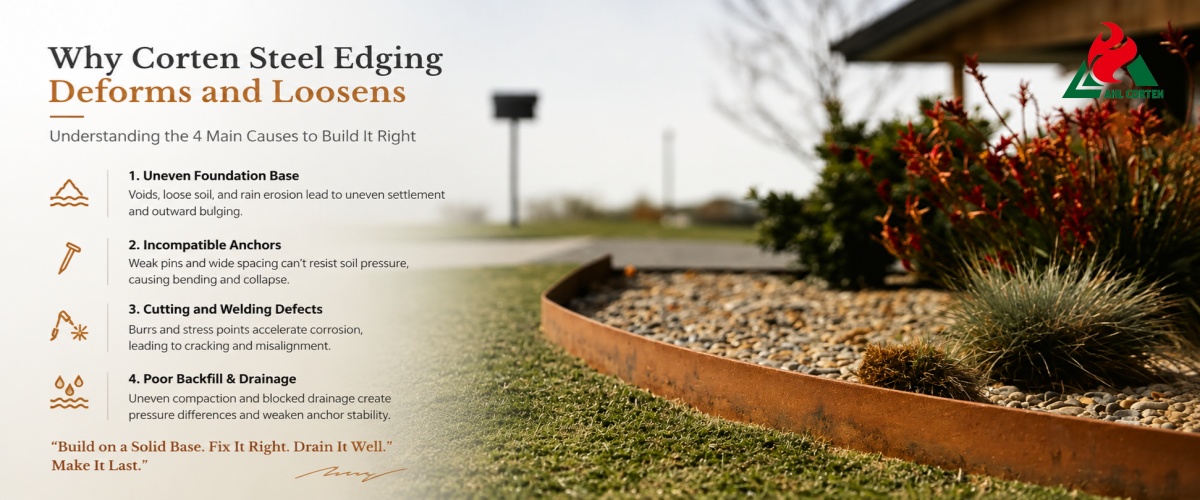 corten metal garden bed edging